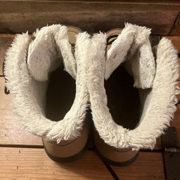 Columbia Womens Brown Faux Fur Collar Lined Waterproof Ankle Boots Size 10 M - Picture 5 of 8